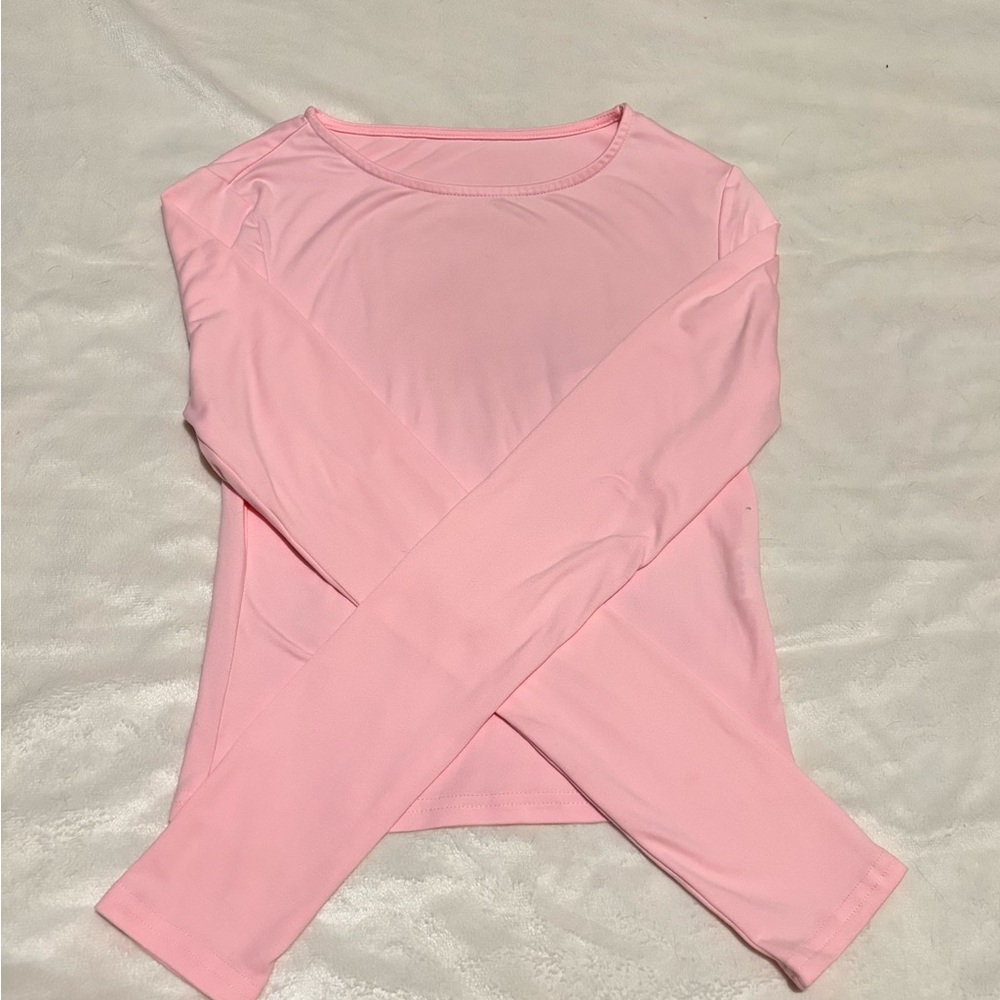Women's Pink Long Sleeve Top